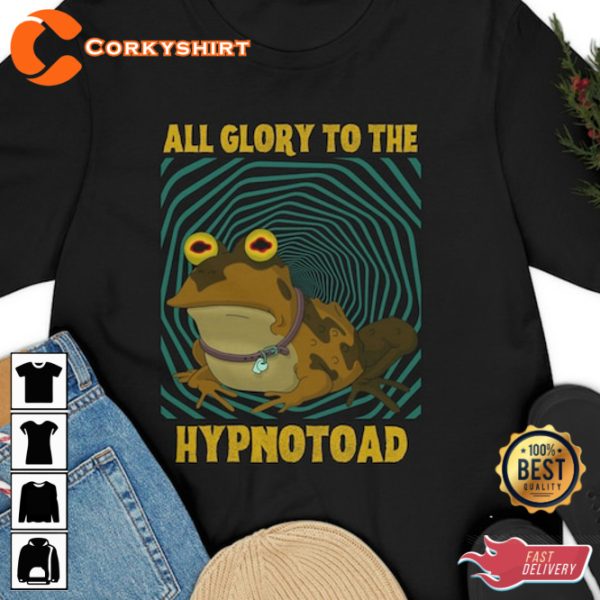 Funky Hypnotoad Vibes Psychedelic Frog Graphic T-Shirt