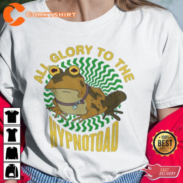 Funky Hypnotoad Vibes Psychedelic Frog Graphic T-Shirt