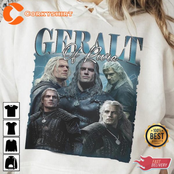 Geralt Of Rivia Witcher Medallion Vintage Henry Cavill T-Shirt