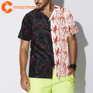 Gothic Halloween Blood Hawaiian Shirt For Men