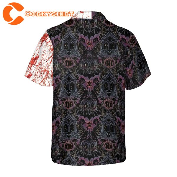 Gothic Halloween Blood Hawaiian Shirt For Men