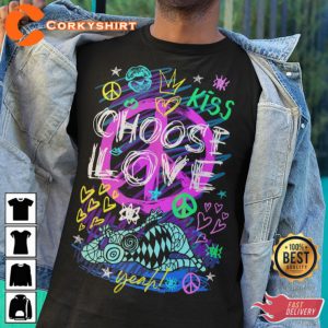 Graffiti Style Graphic Shirt Choose Love Tee