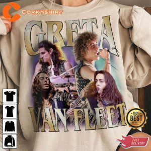 Greta Van Fleet Featuring Battle at Gardens Gate Dig Logo Music T-Shirt
