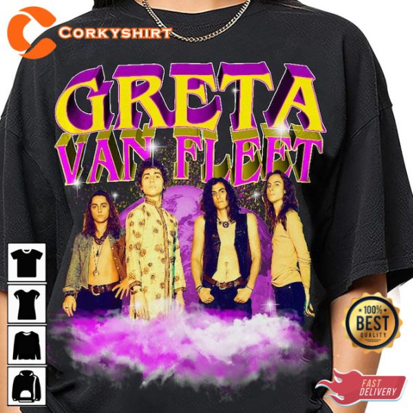 Greta Van Fleet Meeting the Master 90s Vintage Inspired T-Shirt