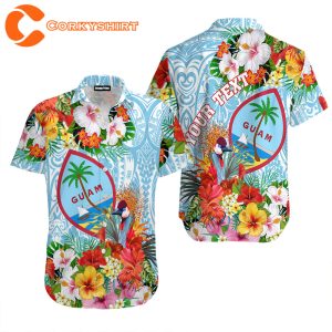 Guam Polynesian Floral Hawaiian Shirt For Men Women