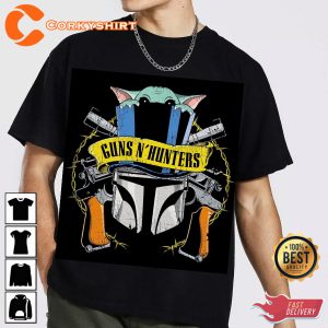 Guns N Hunter Mandalorian Sci-Fi TV Show Inspired T-Shirt
