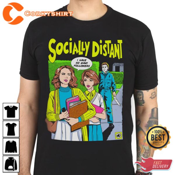 HALLOWEEN SOCIALLY DISTANT UNISEX T-SHIRT