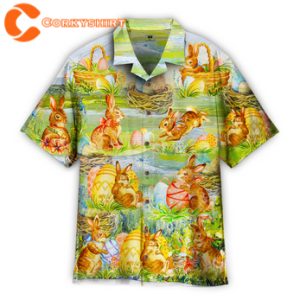 Happy Bunny Egg Happy Easter Day Hawaiian Shirt For Men