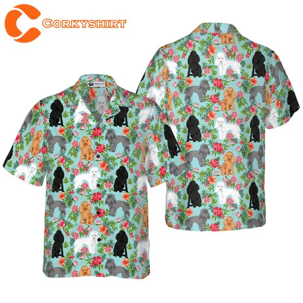 Hawaiian Poodle Shirt For Men Blud Hawaiian Shirt