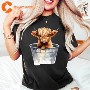 Highland Cow  Boho Tee Country T-Shirt