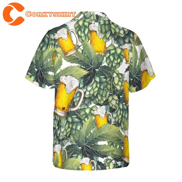 Hops And Craft Beer Hawaiian Shirt