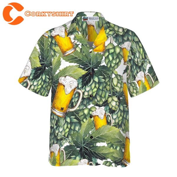 Hops And Craft Beer Hawaiian Shirt