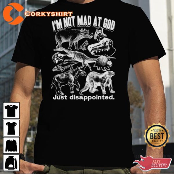 I’m Not Mad At God Just Disappointed Quote T-shirt