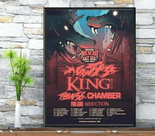 Impericon Never Say Die Tour 2023 Home Decor Poster