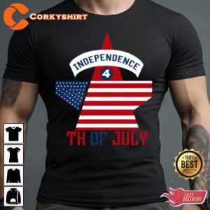 Independence America Star 4th Of July Happy Holiday T-Shirt