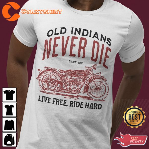 Indian Classic BikeTee Indian Motorcycle Biker T-Shirt