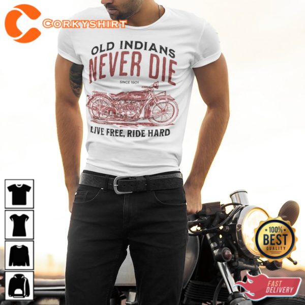 Indian Classic BikeTee Indian Motorcycle Biker T-Shirt