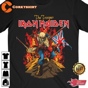 Iron Maiden Trooper Flames Fans Club T-Shirt