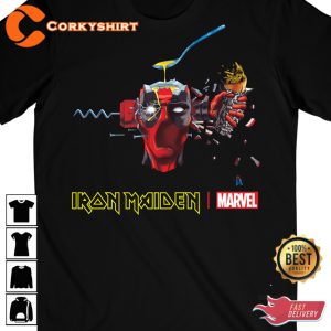 Iron Maiden X MCU Can I Play With Madness DEADPOOL Unisex T-Shirt