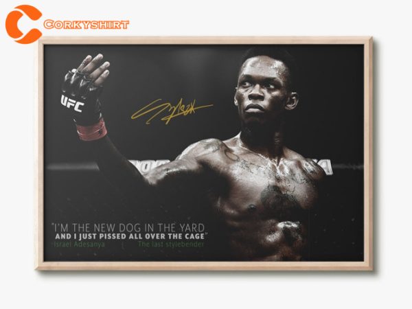 Israel Adesanya The Last Stylebender Motivational Quote Poster