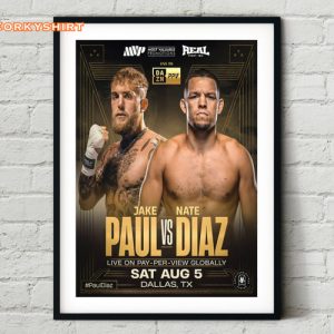 Jake Paul vs Nate Diaz Fight Poster 2023
