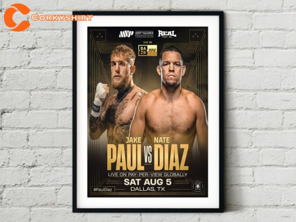 Jake Paul vs Nate Diaz Fight Poster 2023