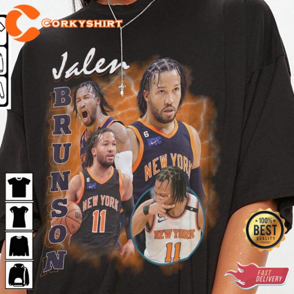 Jalen Brunson Basketball Classic Vintage Bootleg Inspired T-Shirt
