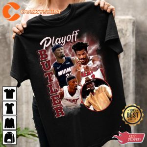 Jimmy Butler Playoff Basketball Classic 90s Graphic Bootleg T-Shirt