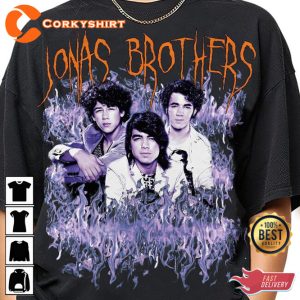 Jonas Brothers Metal Unisex Bootleg T-Shirt