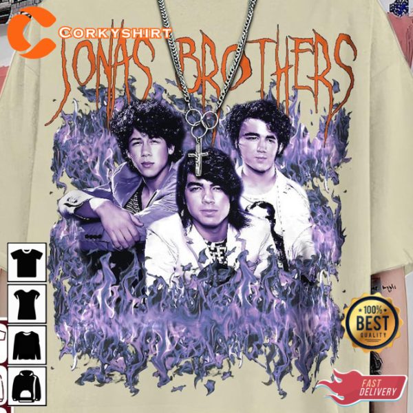 Jonas Brothers Metal Unisex Bootleg T-Shirt