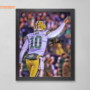 Jordan Love Green Bay Packers Autographed NFL Poster