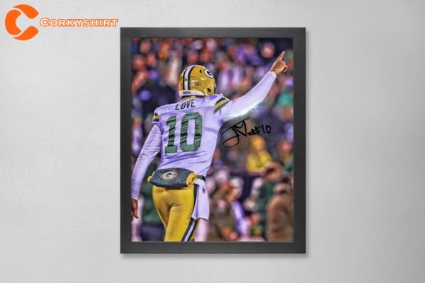 Jordan Love Green Bay Packers Autographed NFL Poster