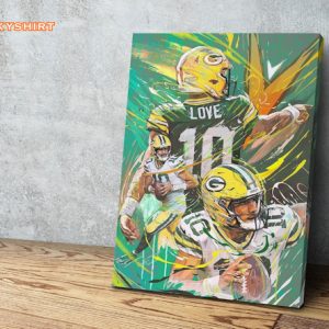 Jordan Love Sports Wall Art Green Bay Packers Poster