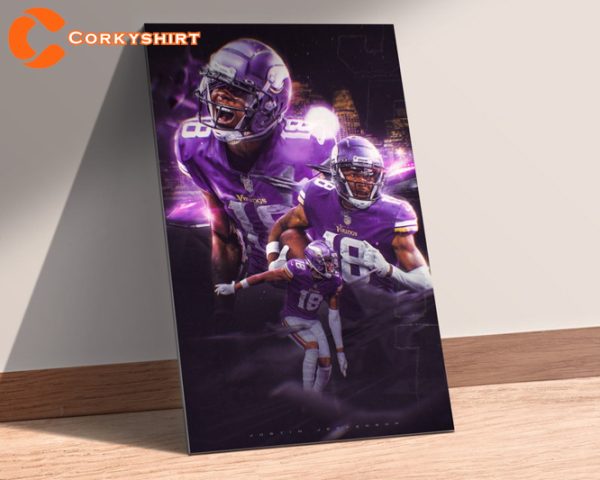 Justin Jefferson Minnesota Vikings NFL Poster American Football Print