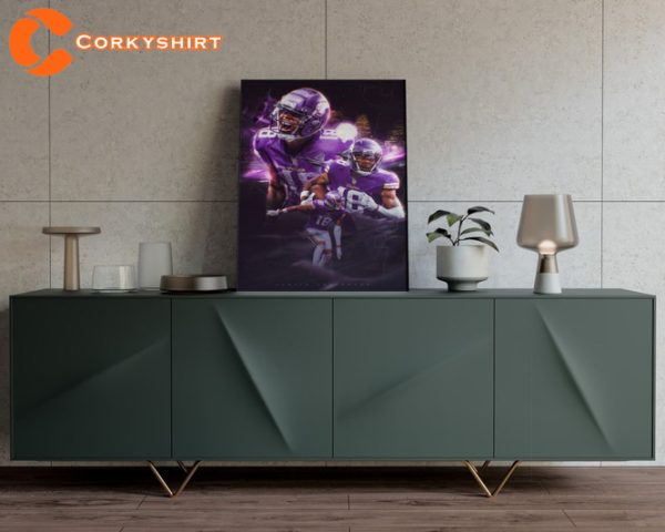 Justin Jefferson Minnesota Vikings NFL Poster American Football Print