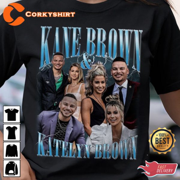 Kane Brown and Katelyn Brown Vintage 90S Inspired Country Song Music T-shirt