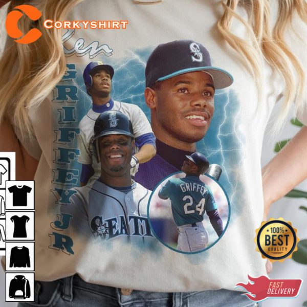 Ken Griffey Jr Baseball Classic Vintage Bootleg Inspired T-Shirt