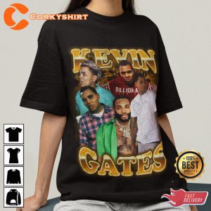 Kevin Gates Hip-Hop Icon 90s Style Music Fan T-Shirt