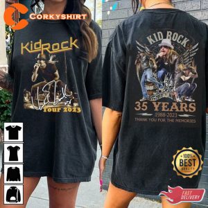 Kid Rock World Tour 2023 Music Anniversary T-Shirt