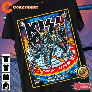 Kiss Band Metalica Classic Rock Style Inspired T-Shirt