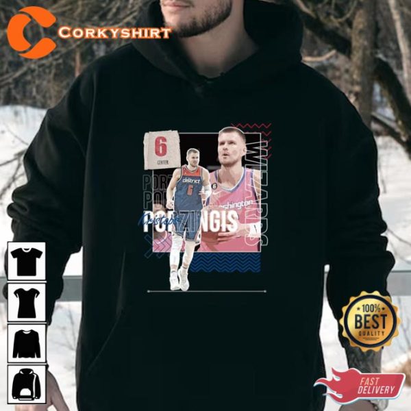 Kristaps Porzingis Basketball Paper Poster Wizards Unisex T-shirt