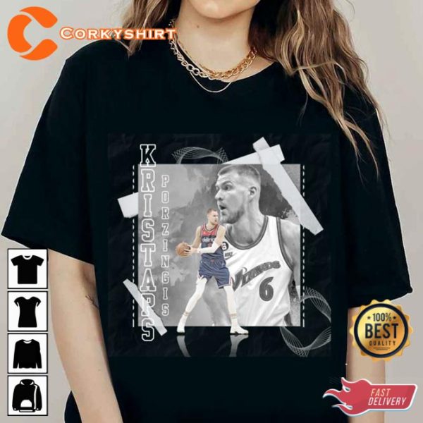 Kristaps Porzingis Basketball Poster Wizards Unisex T-Shirt