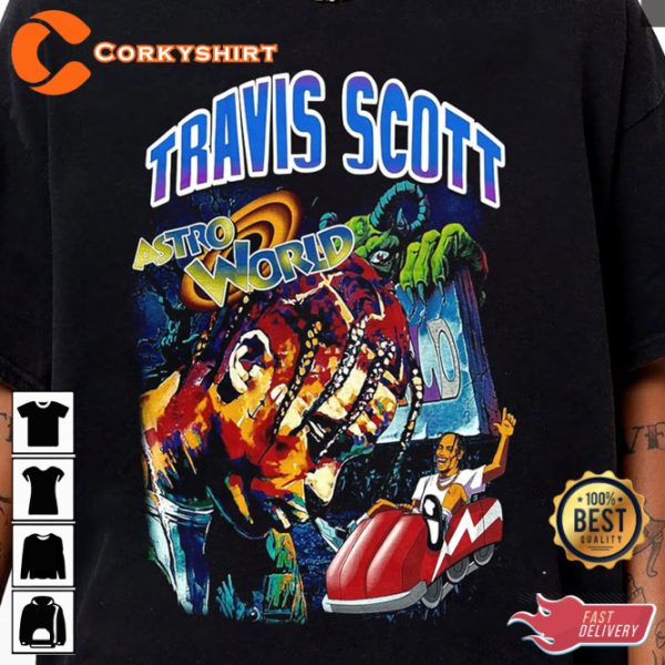 La Flame Firestorm Logo Graphic Travis Scott T-Shirt