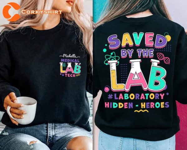 Lab Tech Saved By The Lab Phlebotomy Lab Week 2023 Gift T-Shirt