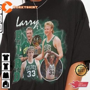 Larry Bird Basketball Vintage Bootleg Inspired T-Shirt