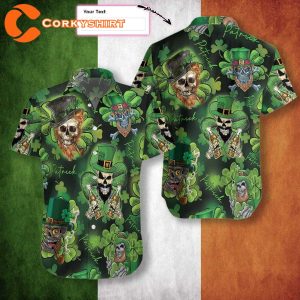 Leprechaun Skull Irish People Proud Custom Hawaiian Shirt