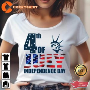 Liberty Of Statue American 4Th July Happy Holiday T-Shirt