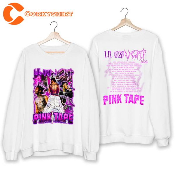 Lil Uzi Vert Pink Tape Tour 2023 Fans Club Concert T-Shirt