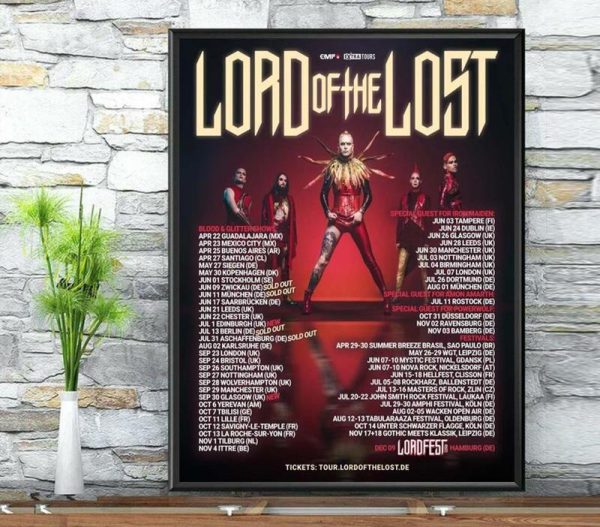 Lord Of The Lost Tour 2023 Home Decor Poster