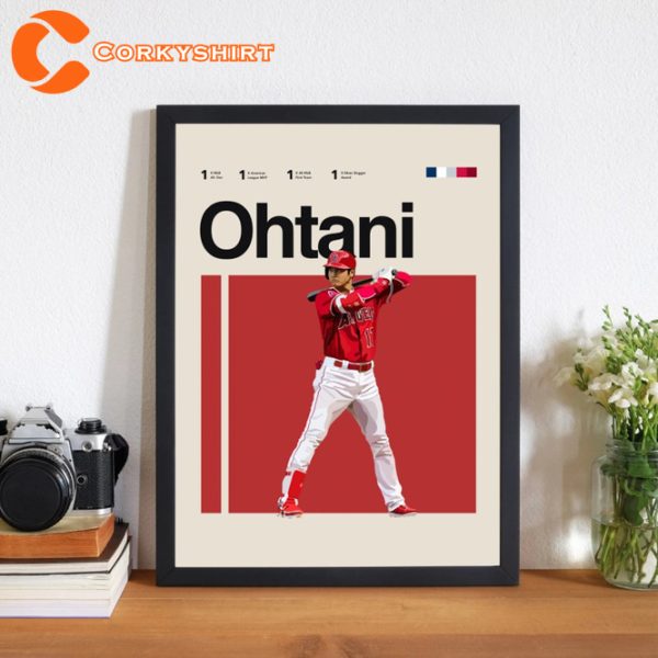 Los Angeles Angels Art MLB Shohei Ohtani Poster